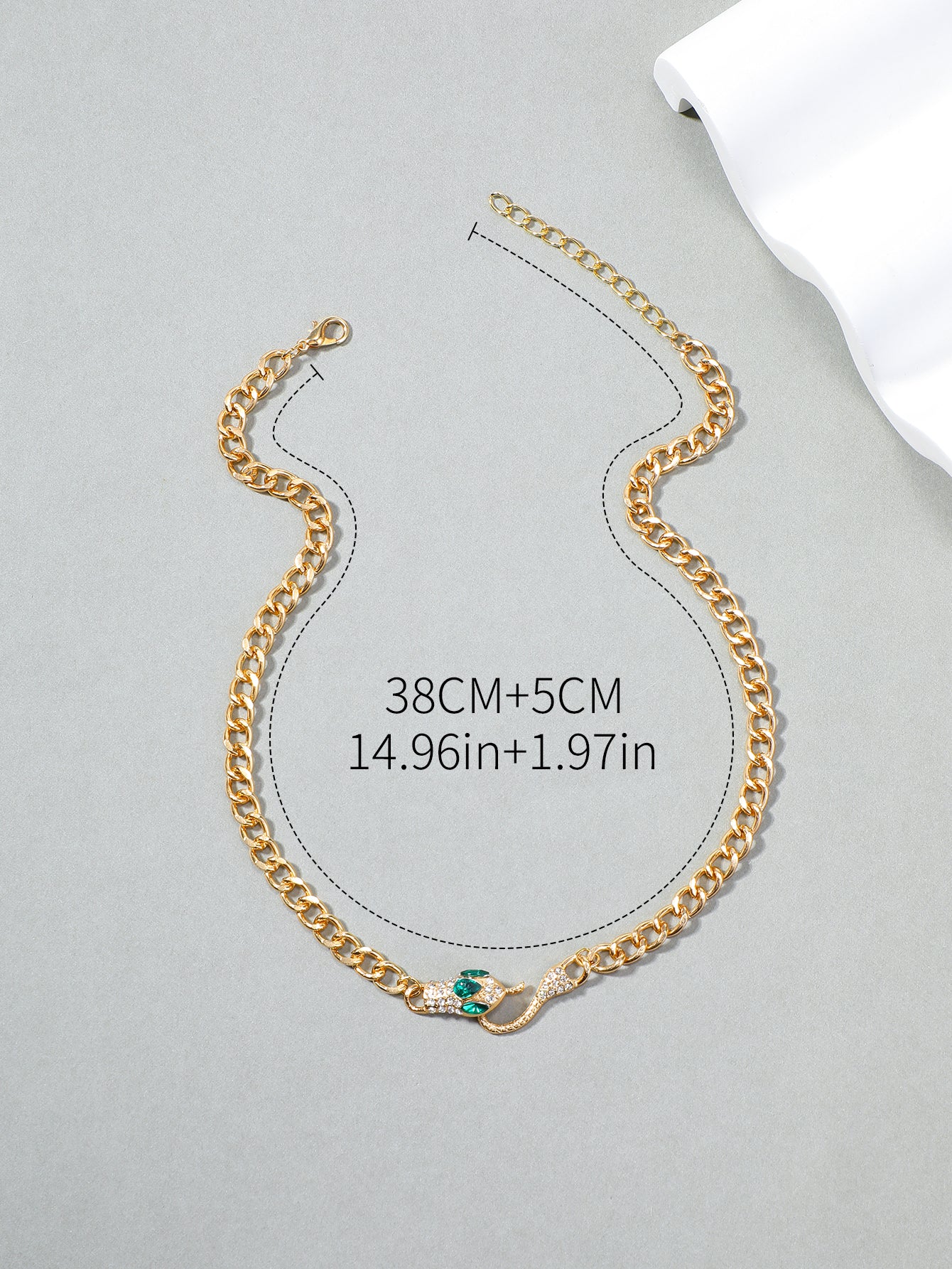 Trendy Snake Element Necklace-Chain Size