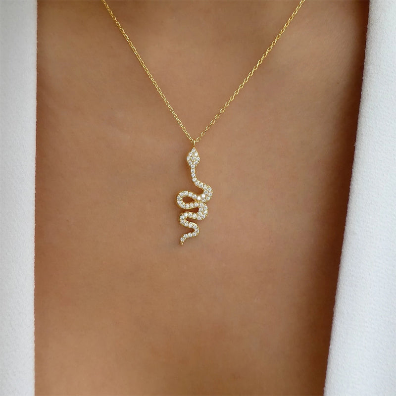 Trendy Snake Element Necklace