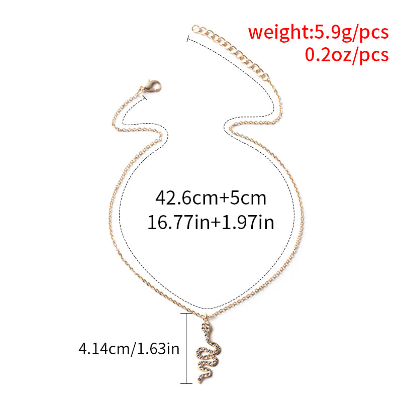 Trendy Snake Element Necklace