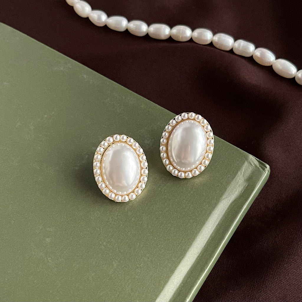 Vintage Pearl Geometric Earrings - Timeless Luxury Design